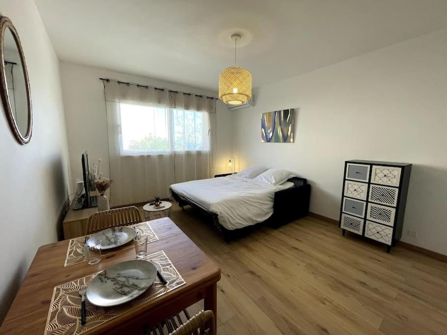 Charmant Studio Climatise Avec Parking, Au Coeur De Pietranera, Plage A 500M, Bastia A 2Km Ville-di-Pietrabugno Eksteriør billede