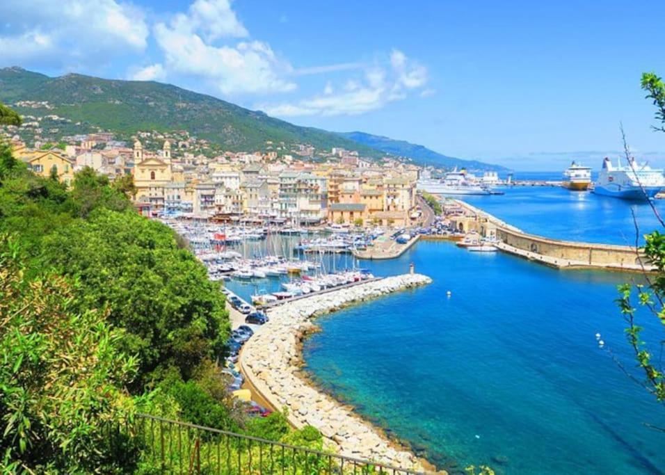 Charmant Studio Climatise Avec Parking, Au Coeur De Pietranera, Plage A 500M, Bastia A 2Km Ville-di-Pietrabugno Eksteriør billede